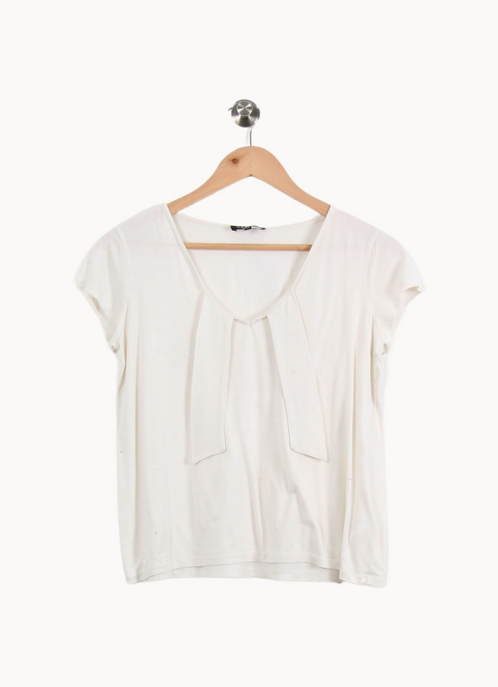T-shirt Blanc - Taille XS/34 de la marque Caroll | PARAD28642 - Vendu par Paradigme - Image 4