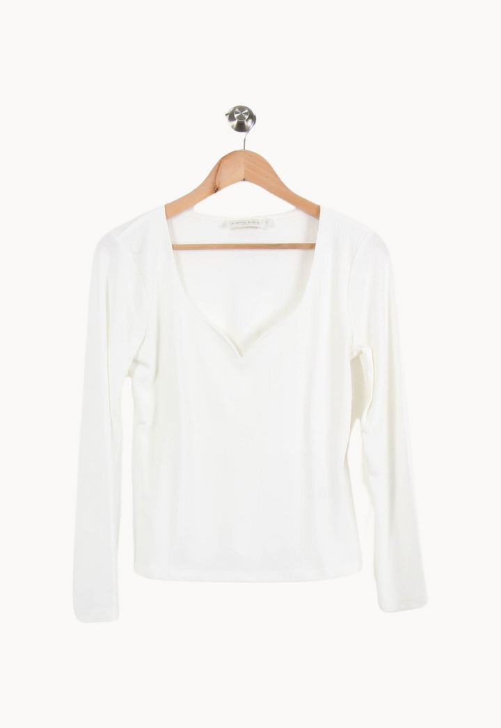 Pull Blanc - Taille L/40 de la marque La Petite Etoile | PARAD65272 - Vendu par Paradigme - Image 2