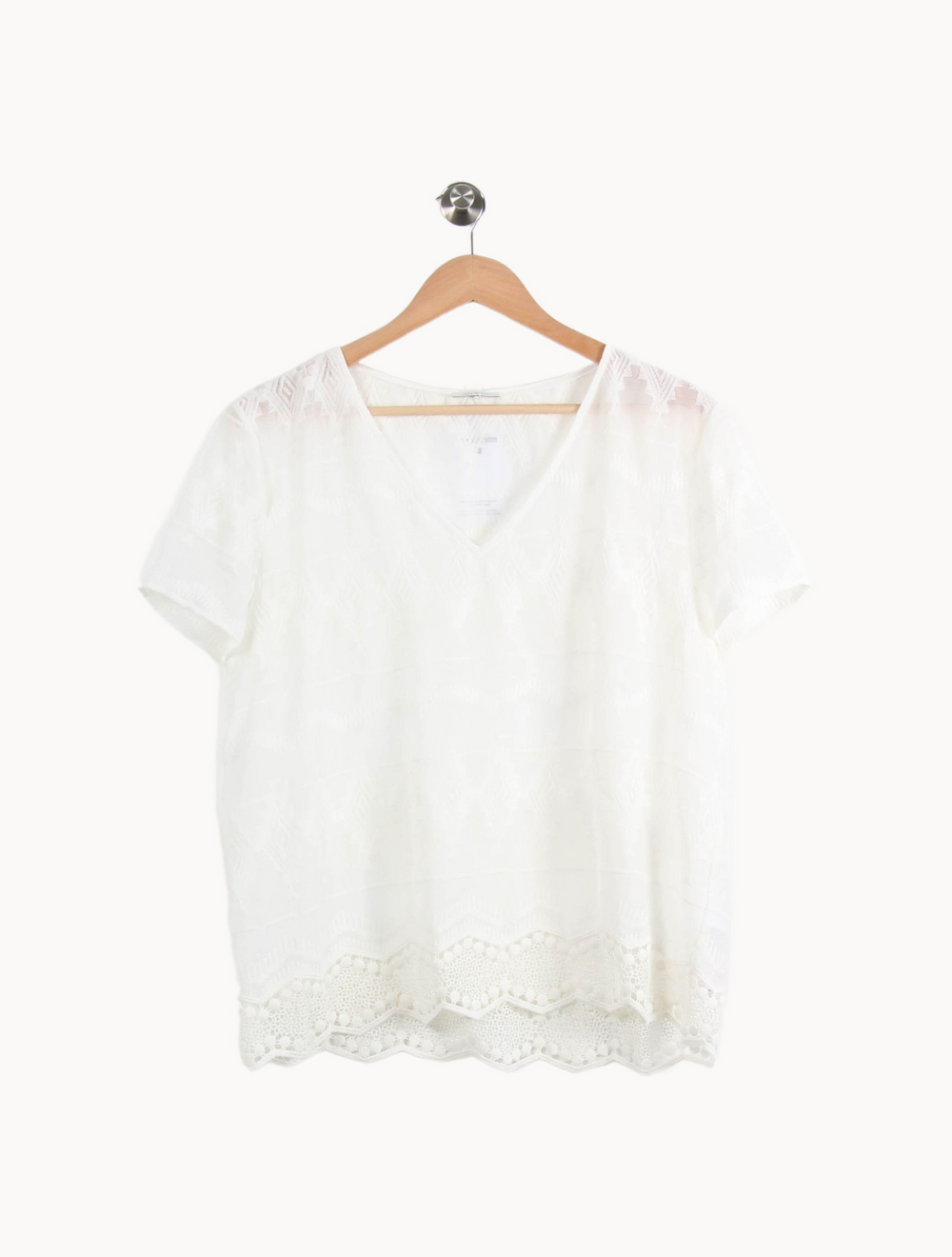 Blouse Blanche - Taille L/40 de la marque IKKS | PARAD66517 - Vendu par Paradigme - Image 2