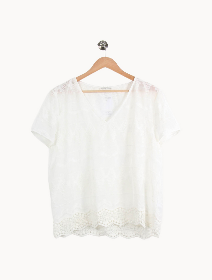Blouse Blanche - Taille L/40 de la marque IKKS | PARAD66517 - Vendu par Paradigme - Image 2