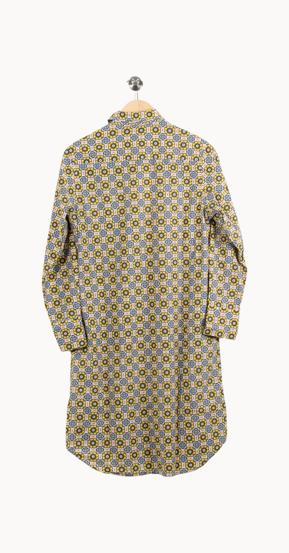 Robe Chemise Jaune et Bleue - Taille XS/34 de la marque Ines de la Fressange Paris | PARAD64894 - Vendu par Paradigme - Image 4