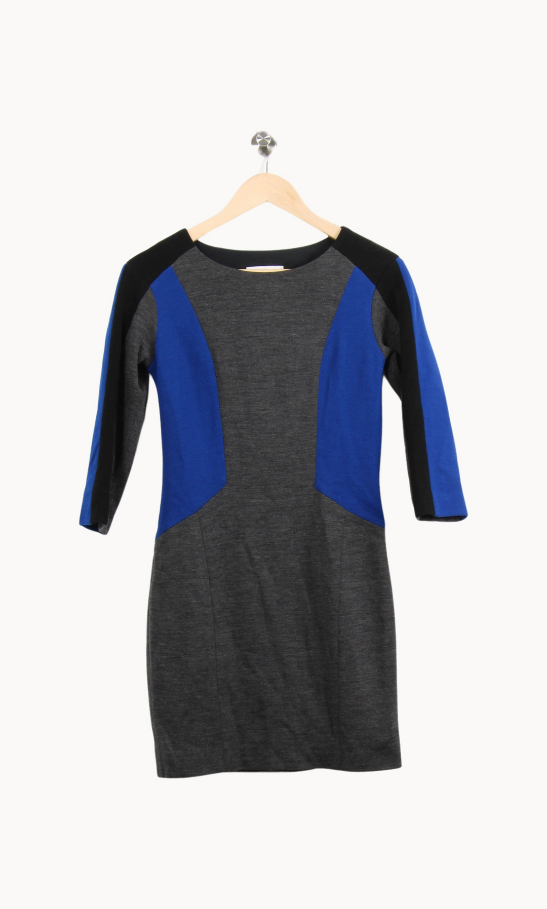 Robe Midi Grise et Bleue - Taille S/36 de la marque Sandro | PARAD64337 - Vendu par Paradigme - Image 2
