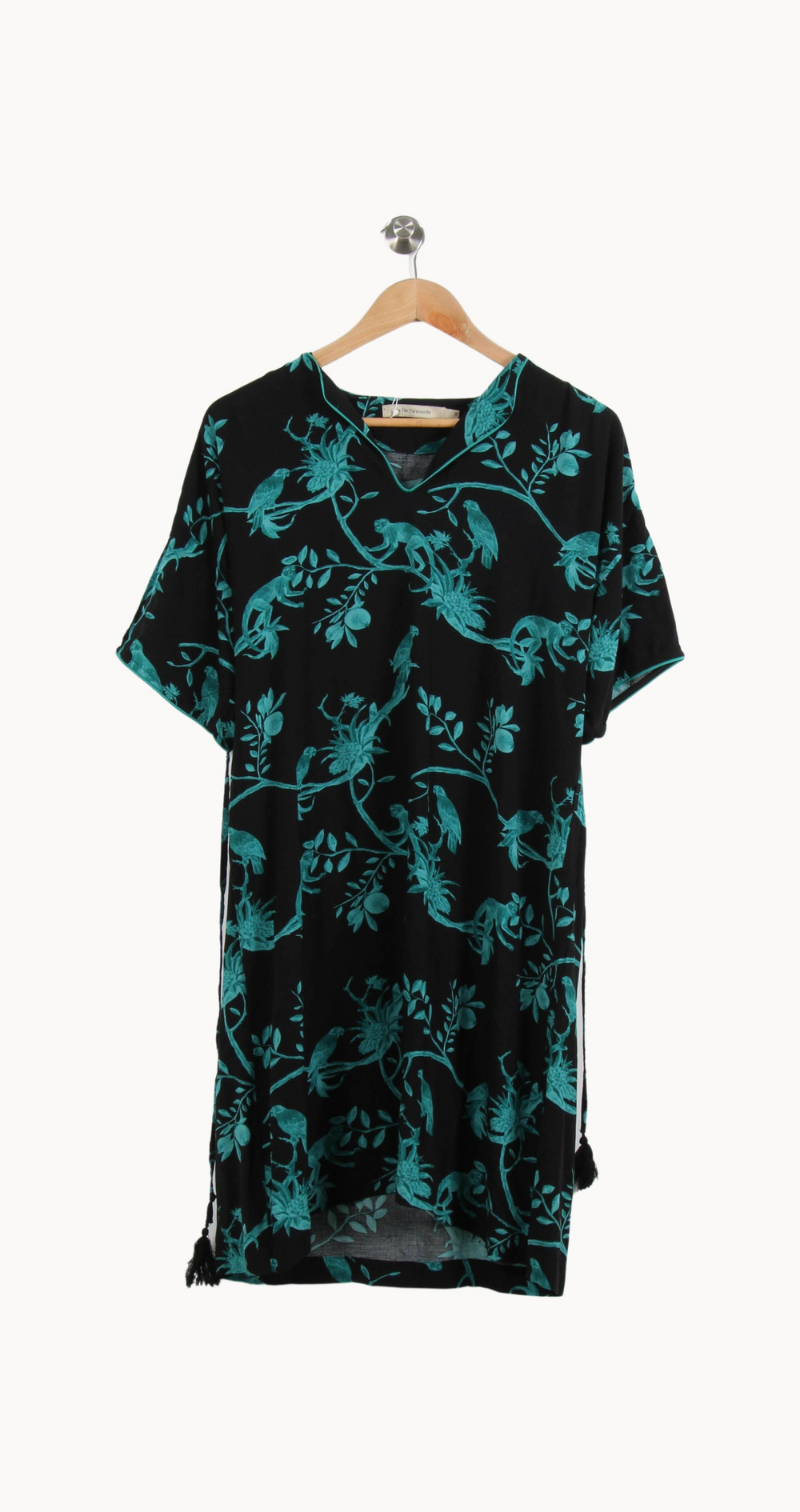 Robe Noire et Verte - Taille M/38 de la marque La Fée Maraboutée | PARAD67286 - Vendu par Paradigme - Image 2
