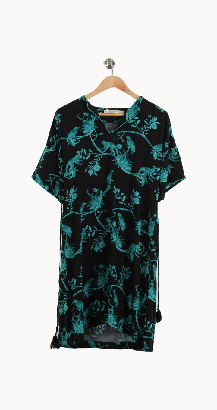 Robe Noire et Verte - Taille M/38 de la marque La Fée Maraboutée | PARAD67286 - Vendu par Paradigme - Image 2