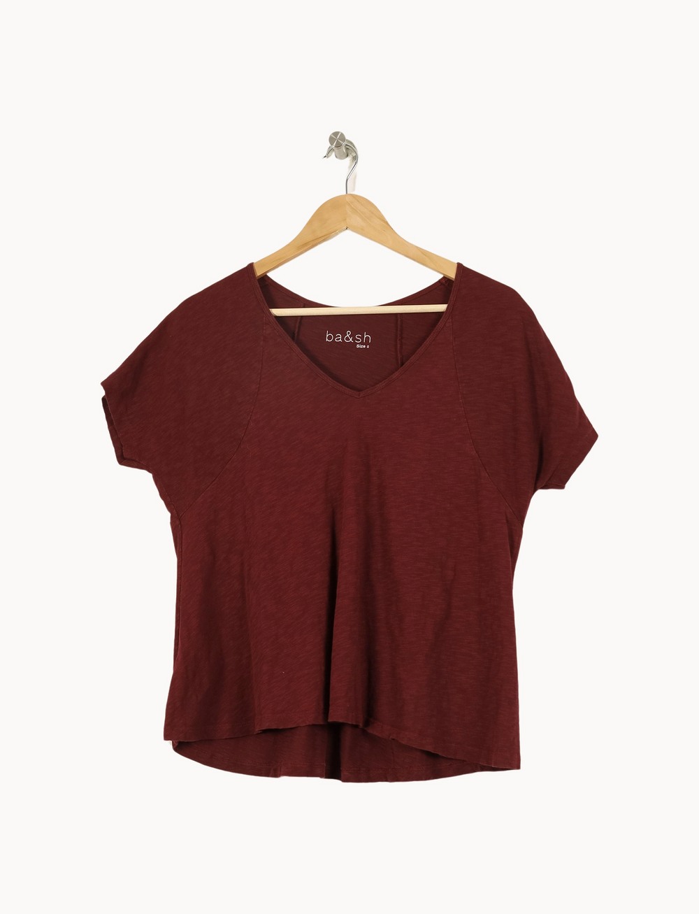 Tshirt Bordeaux - Taille XS/34 de la marque ba&sh | PARAD67851 - Vendu par Paradigme - Image 2