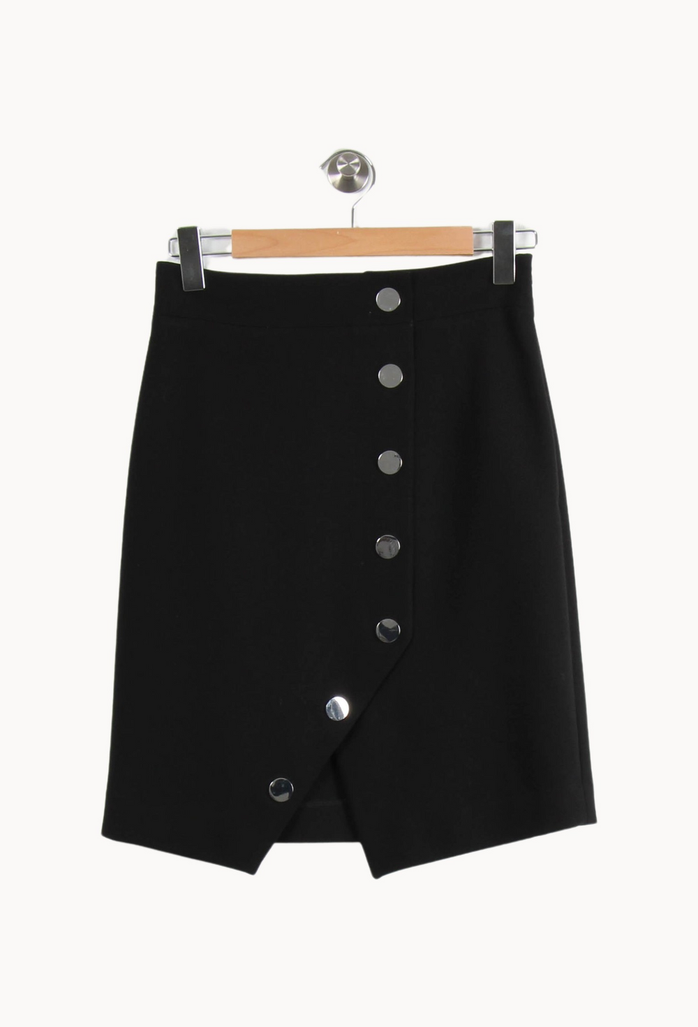 Jupe Portefeuille Noire - Taille M/38 de la marque Maje | PARAD66399 - Vendu par Paradigme - Image 2
