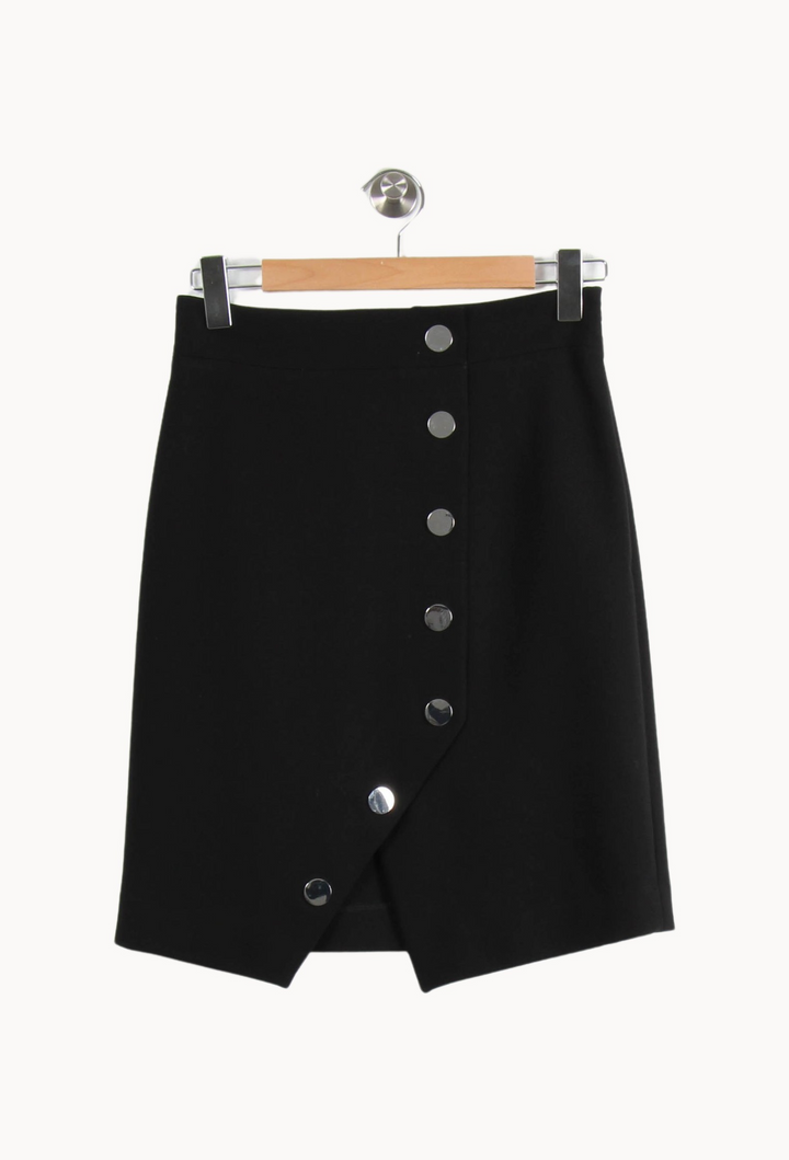 Jupe Portefeuille Noire - Taille M/38 de la marque Maje | PARAD66399 - Vendu par Paradigme - Image 2