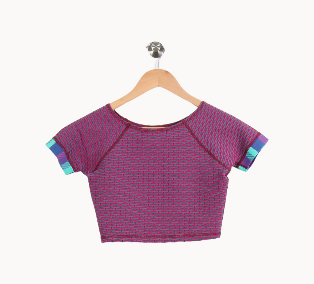 Crop top Bordeaux et Bleu - Taille M/38 de la marque Heimstone | PARAD64888 - Vendu par Paradigme - Image 4