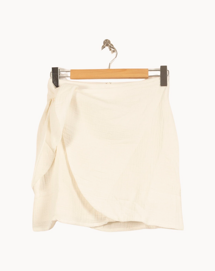Jupe Portefeuille Blanche - Taille XS/34 de la marque SAAJ | PARAD45019 - Vendu par Paradigme - Image 2