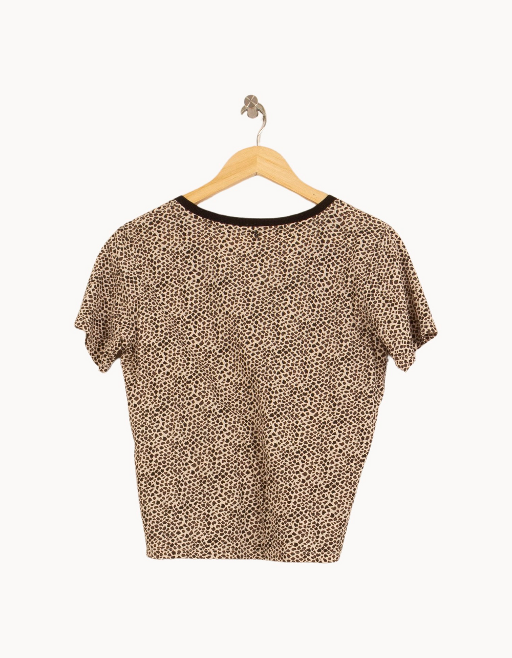 Tee-shirt Léopard Beige et Noir - Taille XS/34 de la marque One Step | PARAD53419 - Vendu par Paradigme - Image 4
