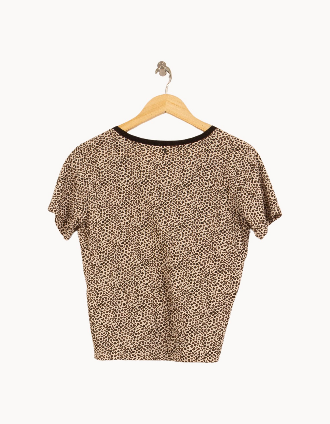 Tee-shirt Léopard Beige et Noir - Taille XS/34 de la marque One Step | PARAD53419 - Vendu par Paradigme - Image 4