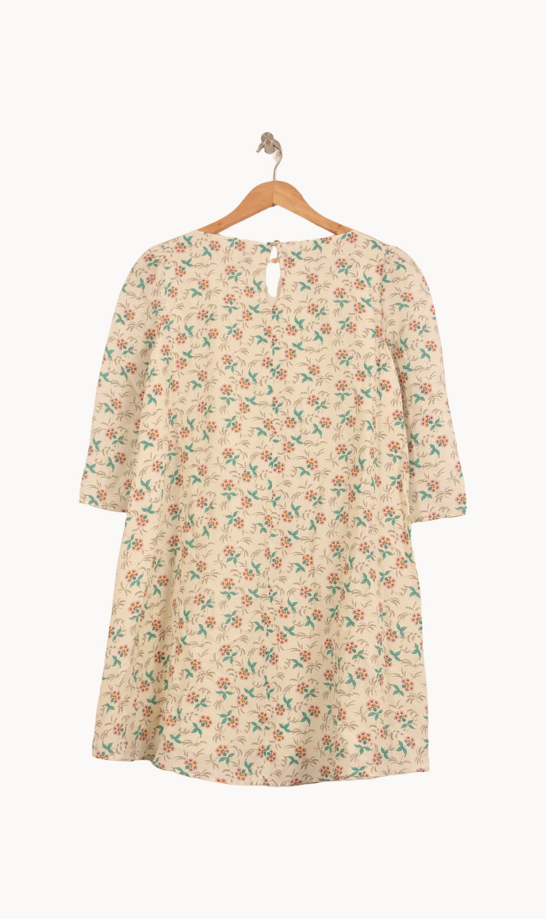 Robe Évasée Beige à Fleurs - Taille S/36 de la marque Claudie Pierlot | PARAD63757 - Vendu par Paradigme - Image 4