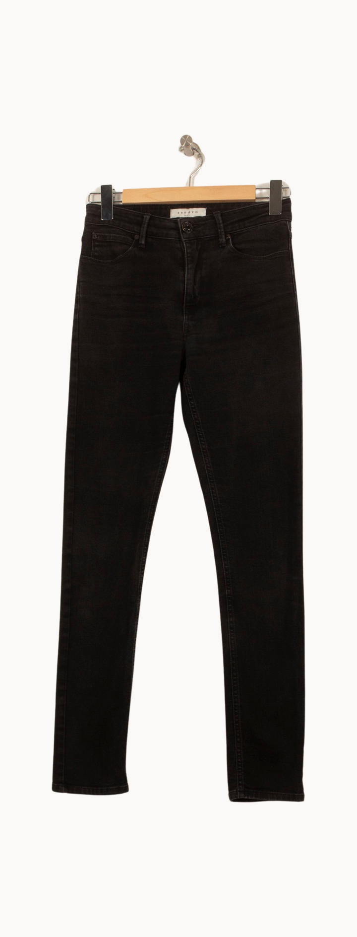 Jean Skinny Gris - Taille M/38 de la marque Sandro | PARAD41628 - Vendu par Paradigme - Image 2