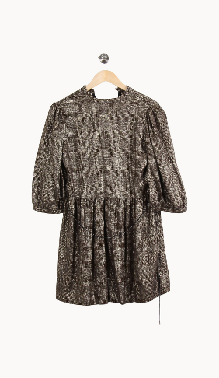 Robe Courte Dorée - Taille M/38 de la marque Sessùn | PARAD65003 - Vendu par Paradigme - Image 2
