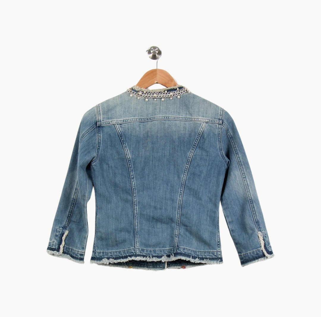 Veste en Jean Bleue - Taille S/36 de la marque Liu Jo | PARAD67014 - Vendu par Paradigme - Image 4