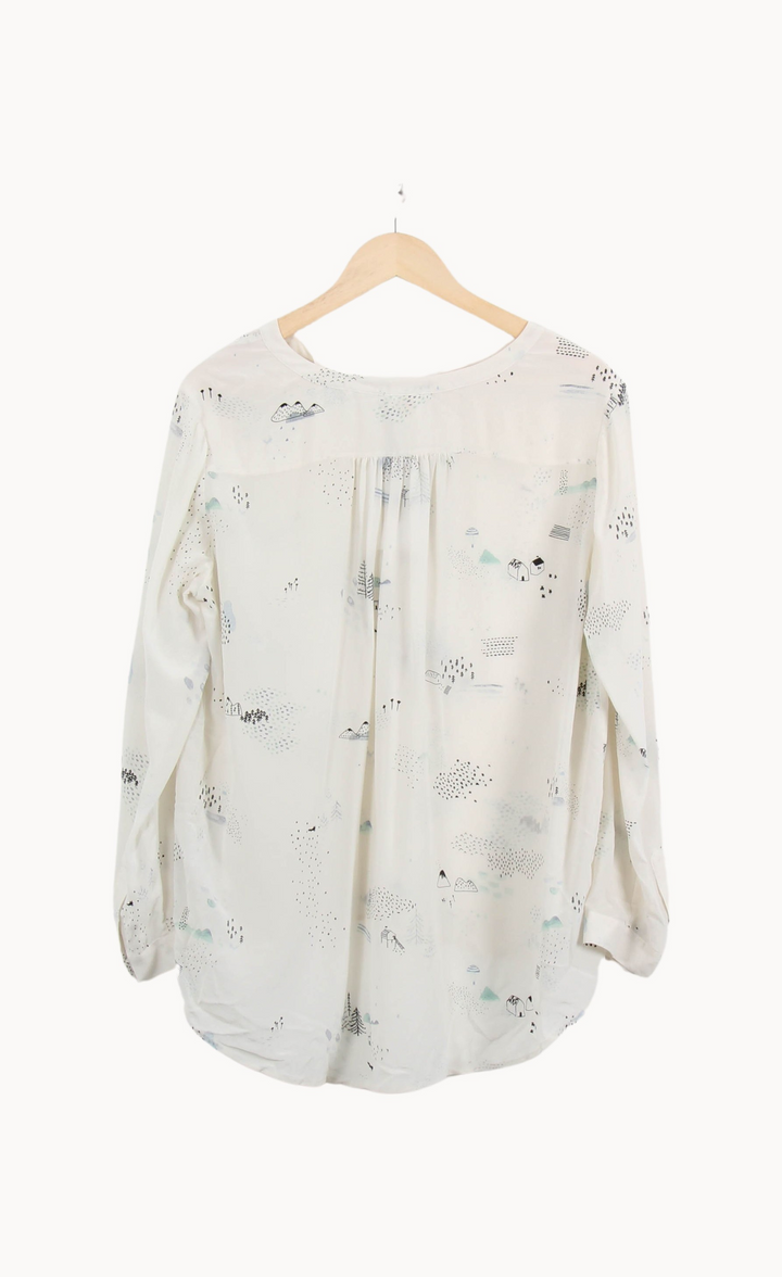 Blouse blanche à motifs - Taille XL/42 de la marque Des petits hauts | PARAD42269 - Vendu par Paradigme - Image 4