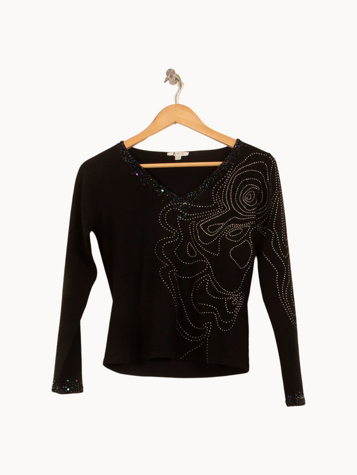Pull Noir - Taille XS/34 de la marque Maison 123 | PARAD39647 - Vendu par Paradigme - Image 2