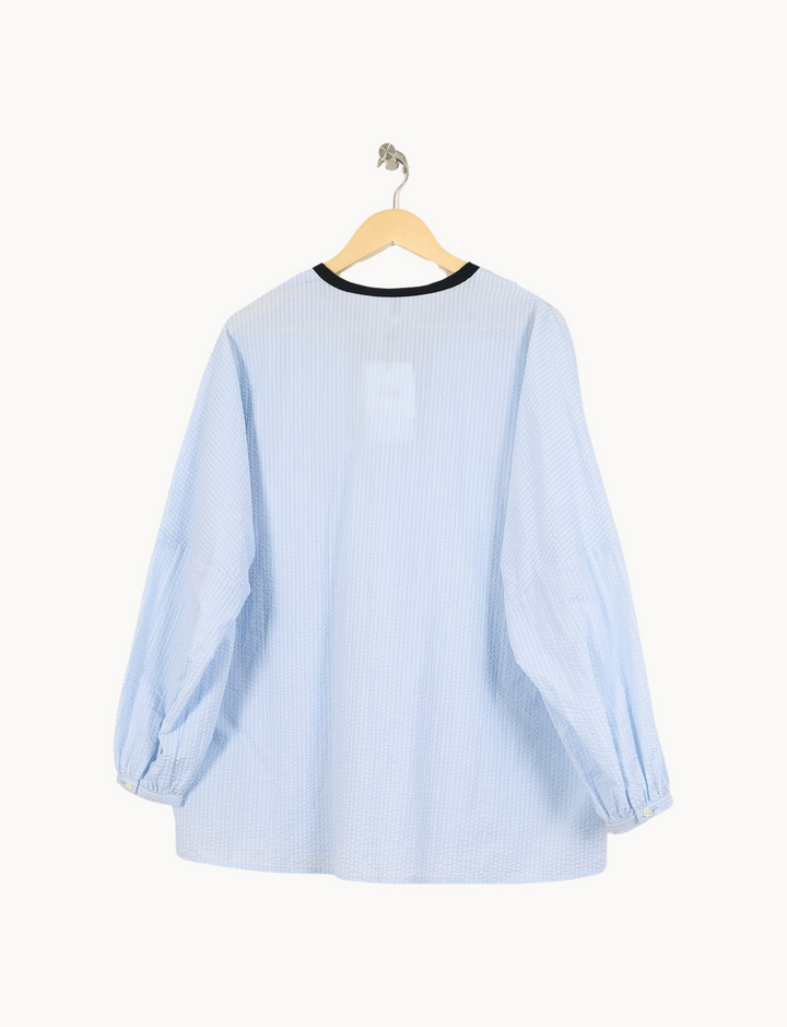 Blouse Bleu et Noir - Taille S/36 de la marque Ines de la Fressange Paris | PARAD67909 - Vendu par Paradigme - Image 4