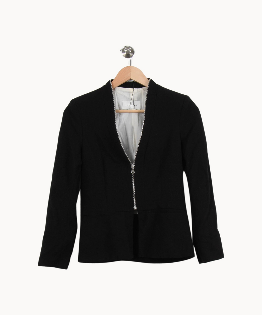 Blazer Noir - Taille S/36 de la marque Sandro | PARAD52124 - Vendu par Paradigme - Image 2