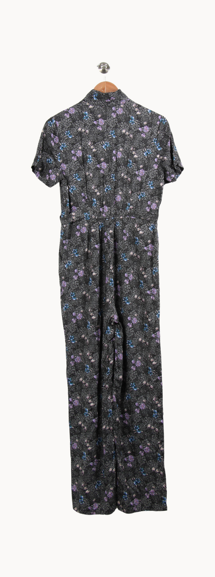Combinaison Noire à Fleurs Violettes et Bleues - Taille S/36 de la marque Karl Marc John | PARAD53044 - Vendu par Paradigme - Image 4