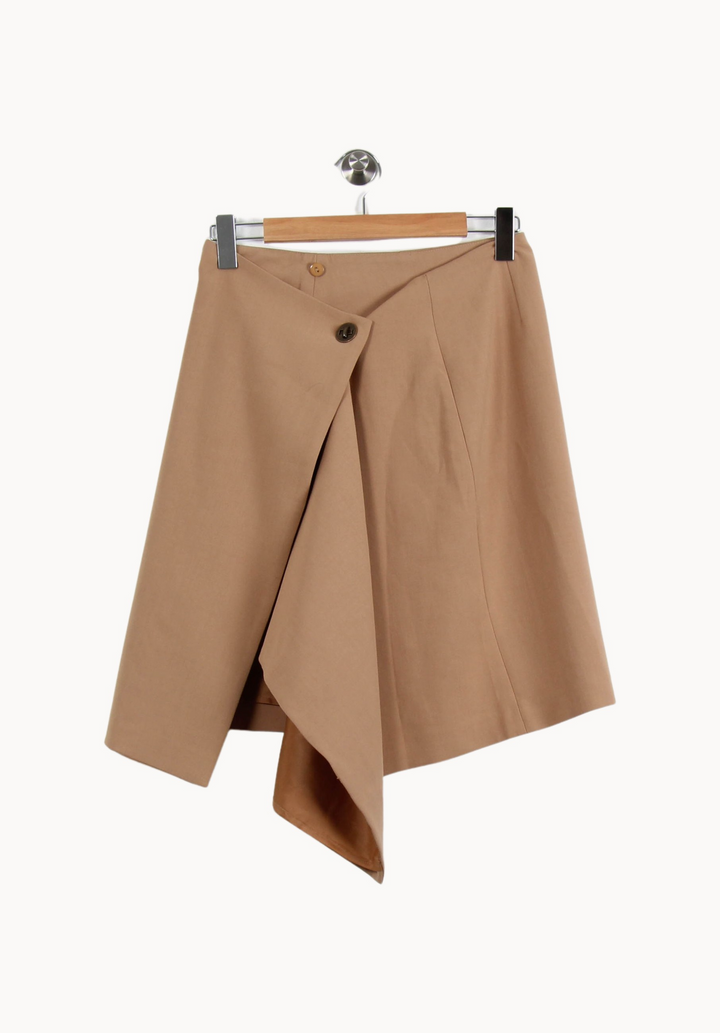 Jupe Asymétrique Beige - Taille M/38 de la marque Maison 123 | PARAD67346 - Vendu par Paradigme - Image 2