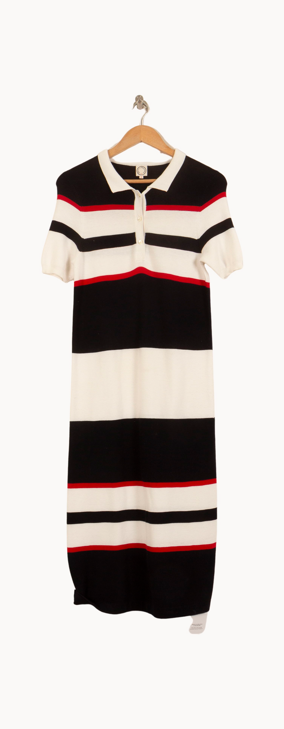 Robe Polo Noir Blanc et Rouge - Taille S/36 de la marque Ines de la Fressange Paris | PARAD63491 - Vendu par Paradigme - Image 2