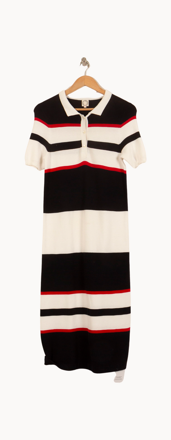 Robe Polo Noir Blanc et Rouge - Taille S/36 de la marque Ines de la Fressange Paris | PARAD63491 - Vendu par Paradigme - Image 2