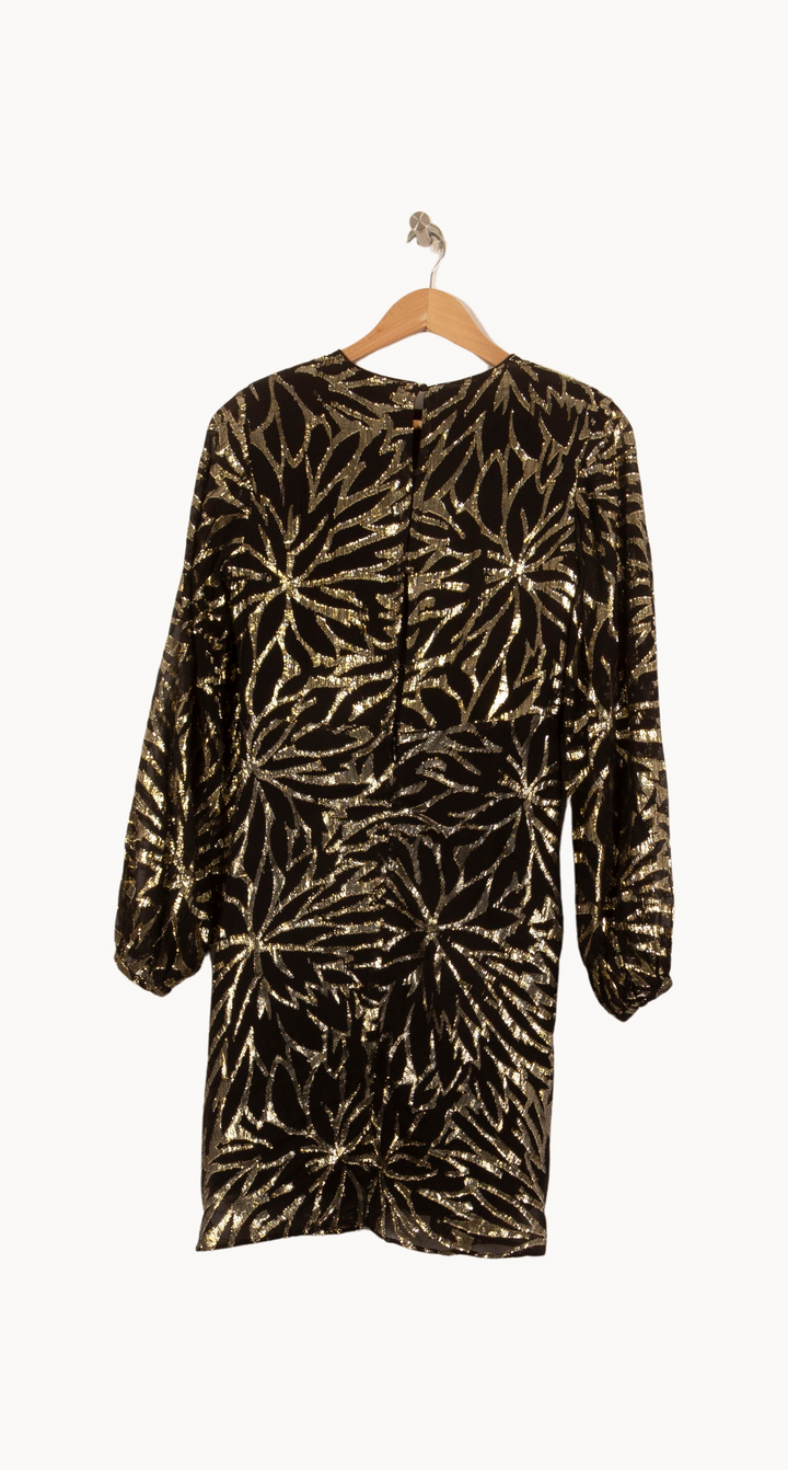 Robe Courte Noire et Dorée - Taille XS/34 de la marque Bérénice | PARAD51408 - Vendu par Paradigme - Image 4
