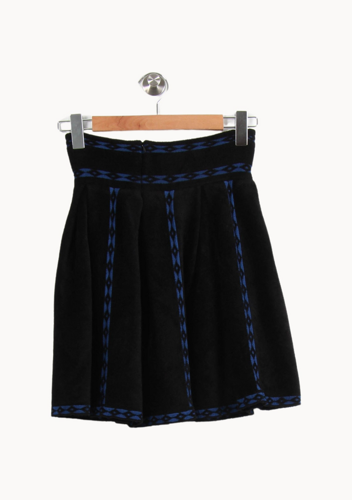 Jupe Courte Noire et Bleue - Taille S/36 de la marque Maje | PARAD39554 - Vendu par Paradigme - Image 4