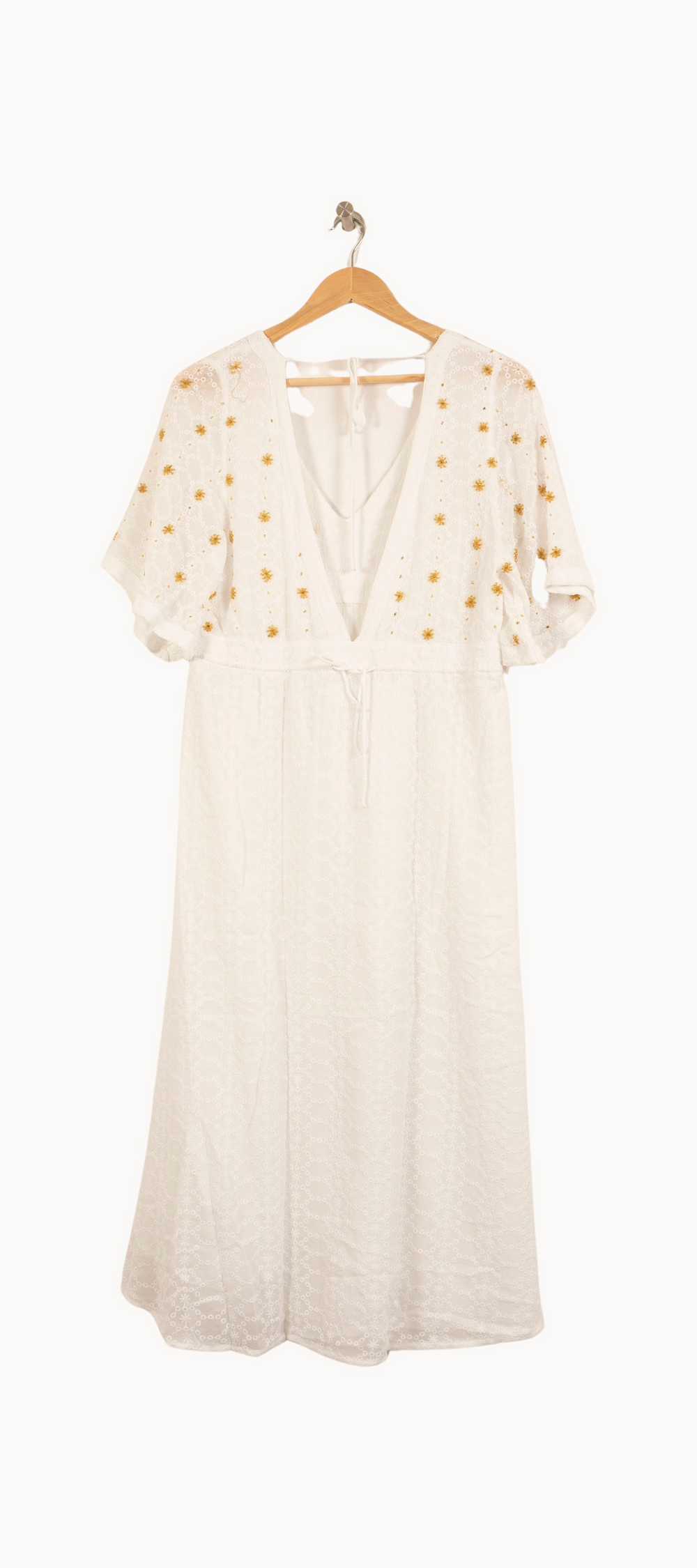 Robe Longue Blanche et Dorée - Taille T.U. de la marque Sundress | PARAD65012 - Vendu par Paradigme - Image 4