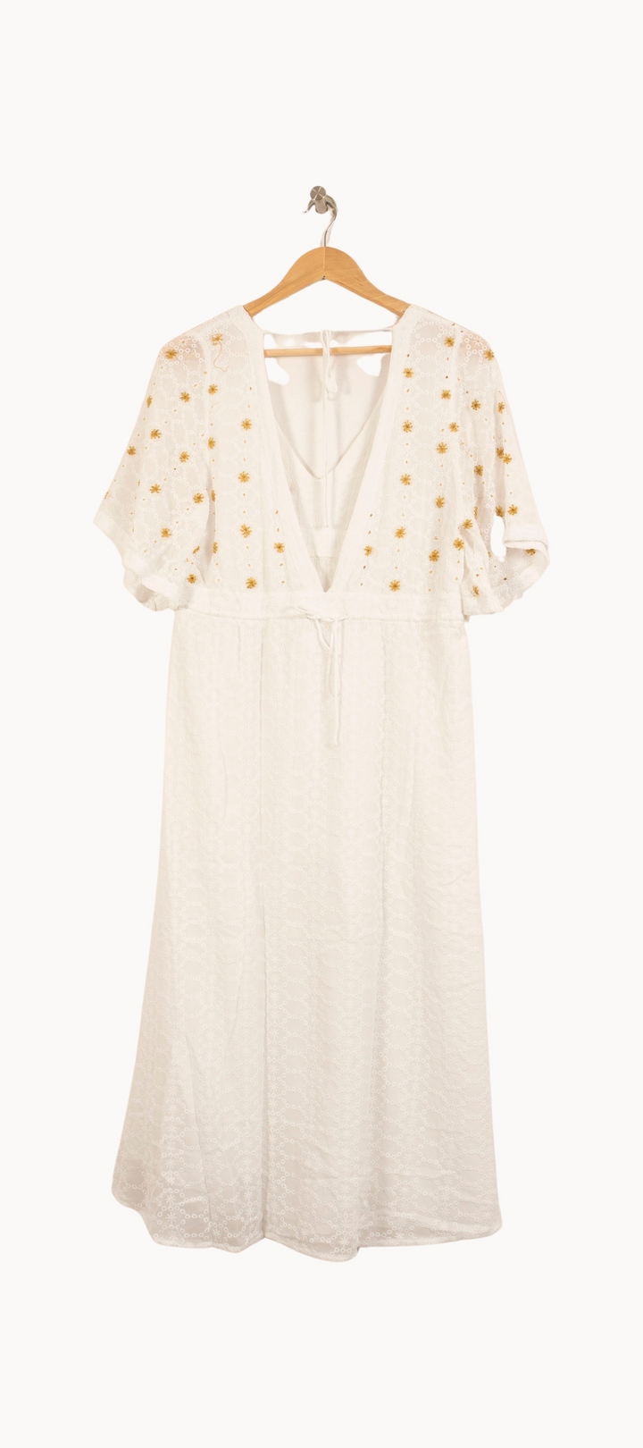 Robe Longue Blanche et Dorée - Taille T.U. de la marque Sundress | PARAD65012 - Vendu par Paradigme - Image 4