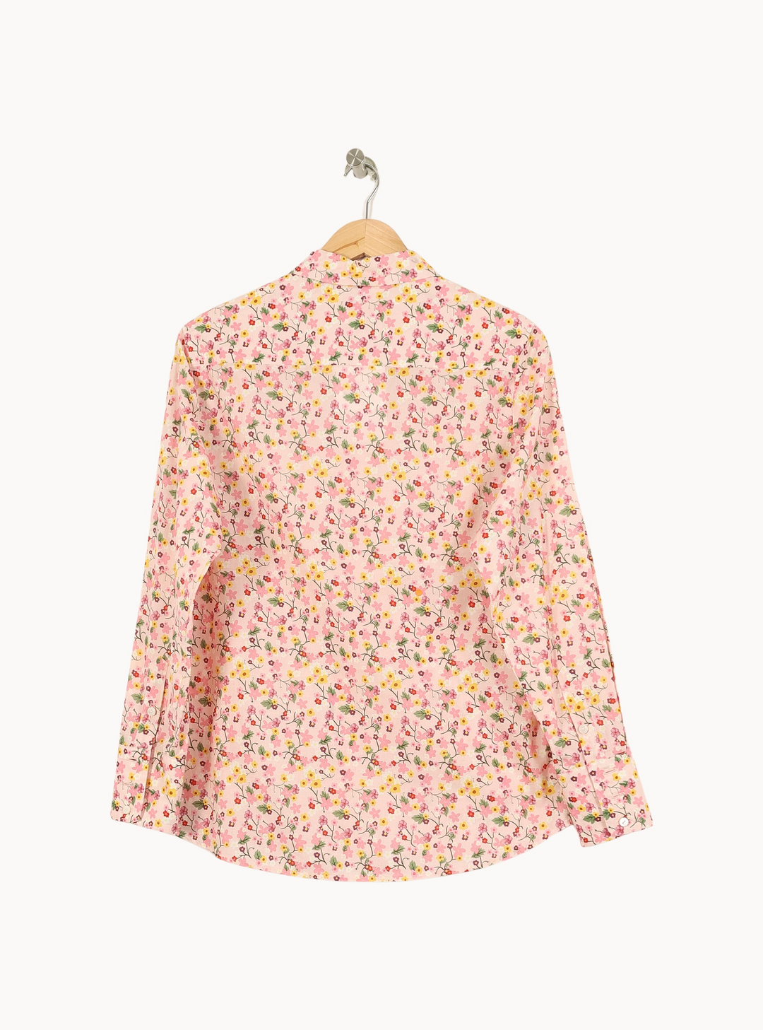 Chemise Fleurie Rose et Jaune - Taille S/36 de la marque Ines de la Fressange Paris | PARAD67898 - Vendu par Paradigme - Image 4