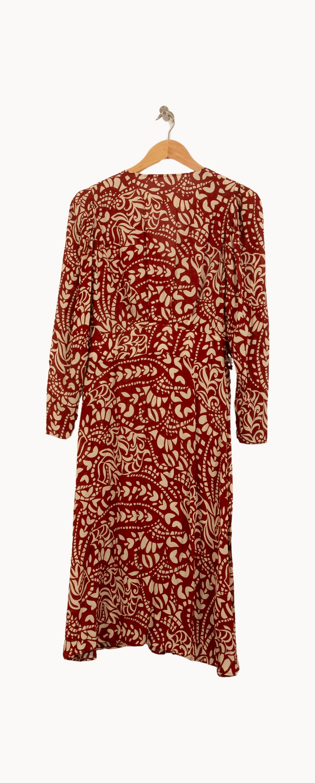 Robe Midi Bordeaux et Beige - Taille S/36 de la marque ba&sh | PARAD55768 - Vendu par Paradigme - Image 4