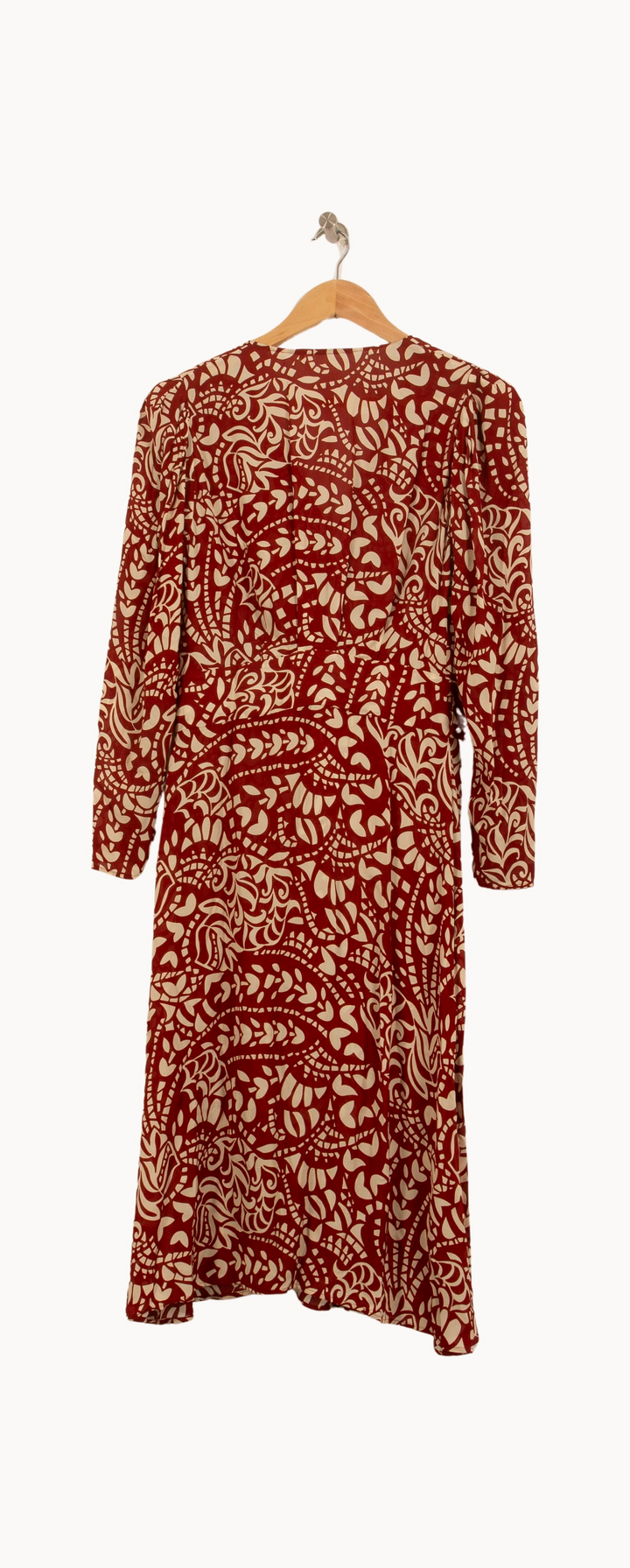 Robe Midi Bordeaux et Beige - Taille S/36 de la marque ba&sh | PARAD55768 - Vendu par Paradigme - Image 4