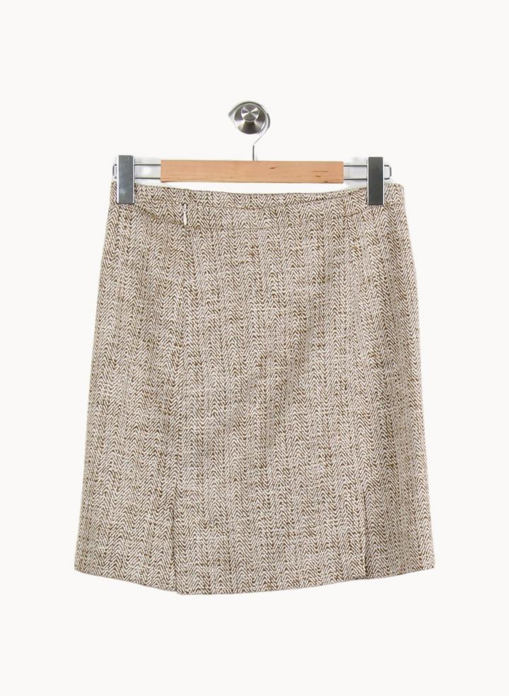 Jupe Courte Beige - Taille S/36 de la marque Ines de la Fressange Paris | PARAD69025 - Vendu par Paradigme - Image 4