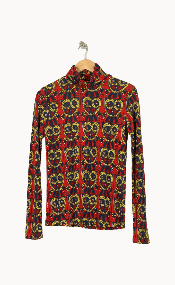 Sous-pull Rouge et Jaune - Taille S/36 de la marque Ines de la Fressange Paris | PARAD67905 - Vendu par Paradigme - Image 2