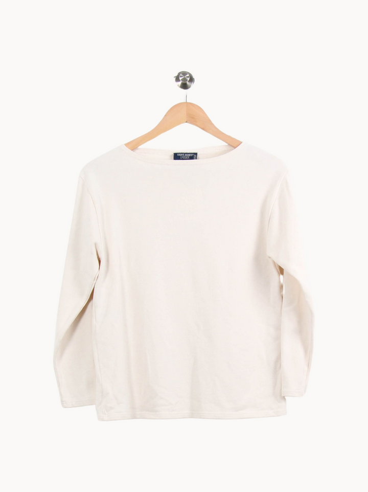 Sweatshirt Blanc - Taille M/38 de la marque Saint James | PARAD39666 - Vendu par Paradigme - Image 2