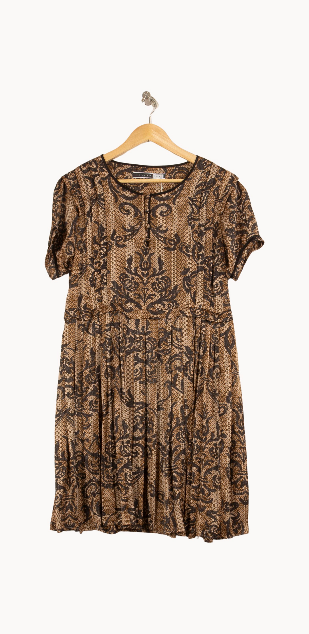 Robe Courte Marron et Noire - Taille L/40 de la marque Weekend Max Mara | PARAD62366 - Vendu par Paradigme - Image 2
