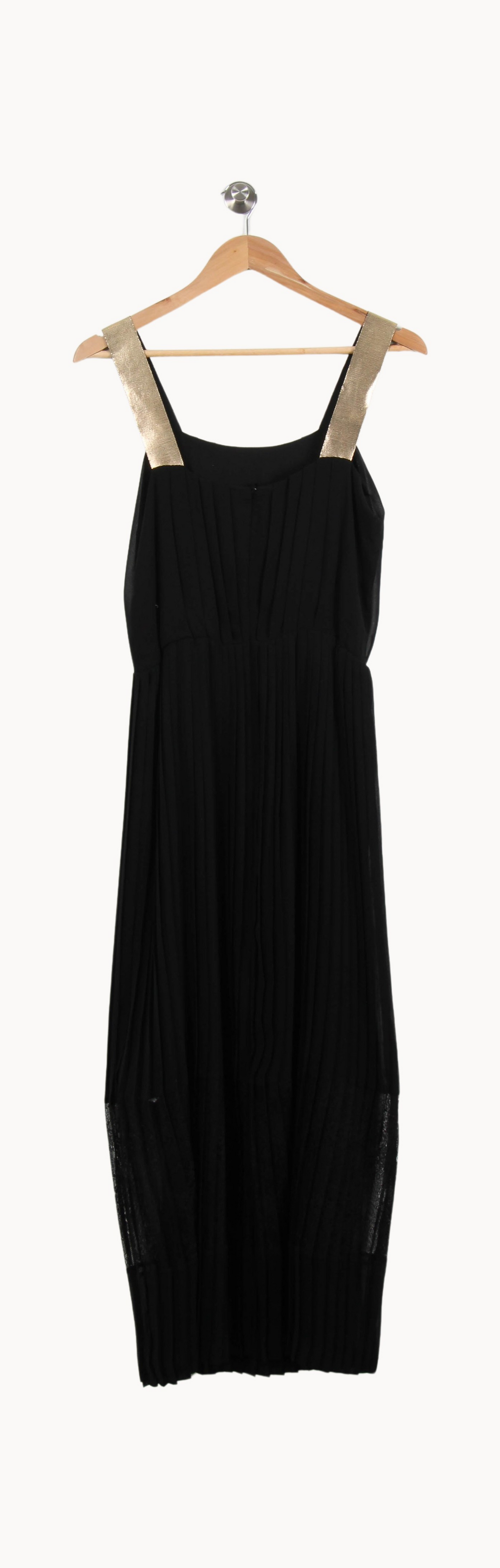 Robe Longue Noire et Dorée - Taille S/36 de la marque Sandro | PARAD51296 - Vendu par Paradigme - Image 4
