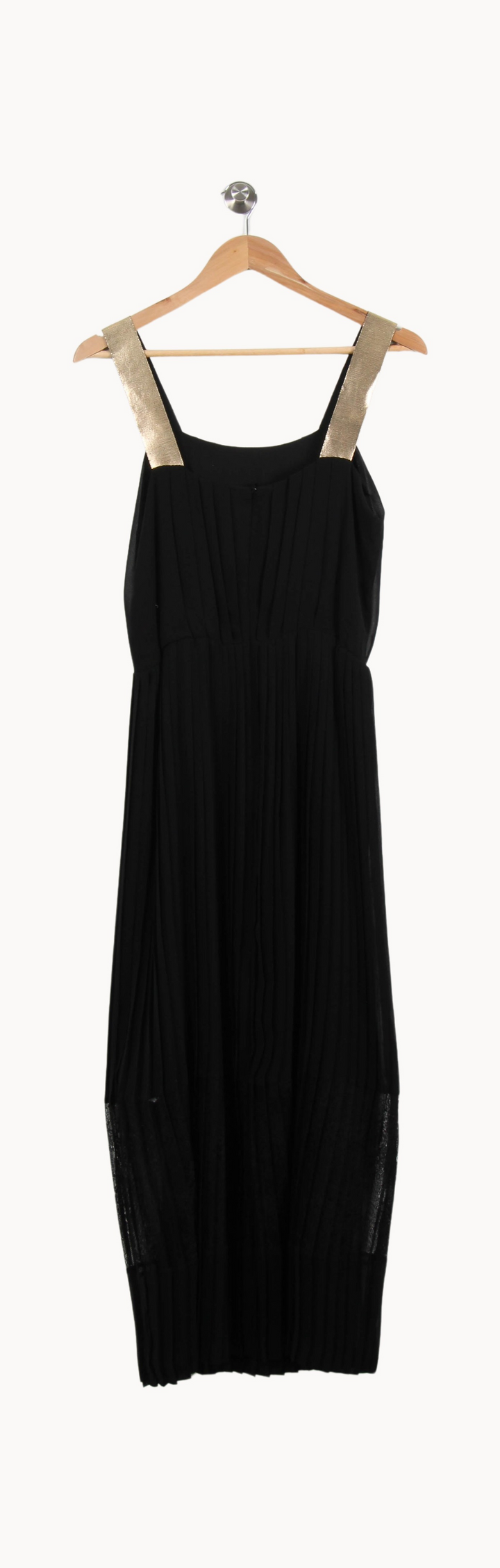 Robe Longue Noire et Dorée - Taille S/36 de la marque Sandro | PARAD51296 - Vendu par Paradigme - Image 4