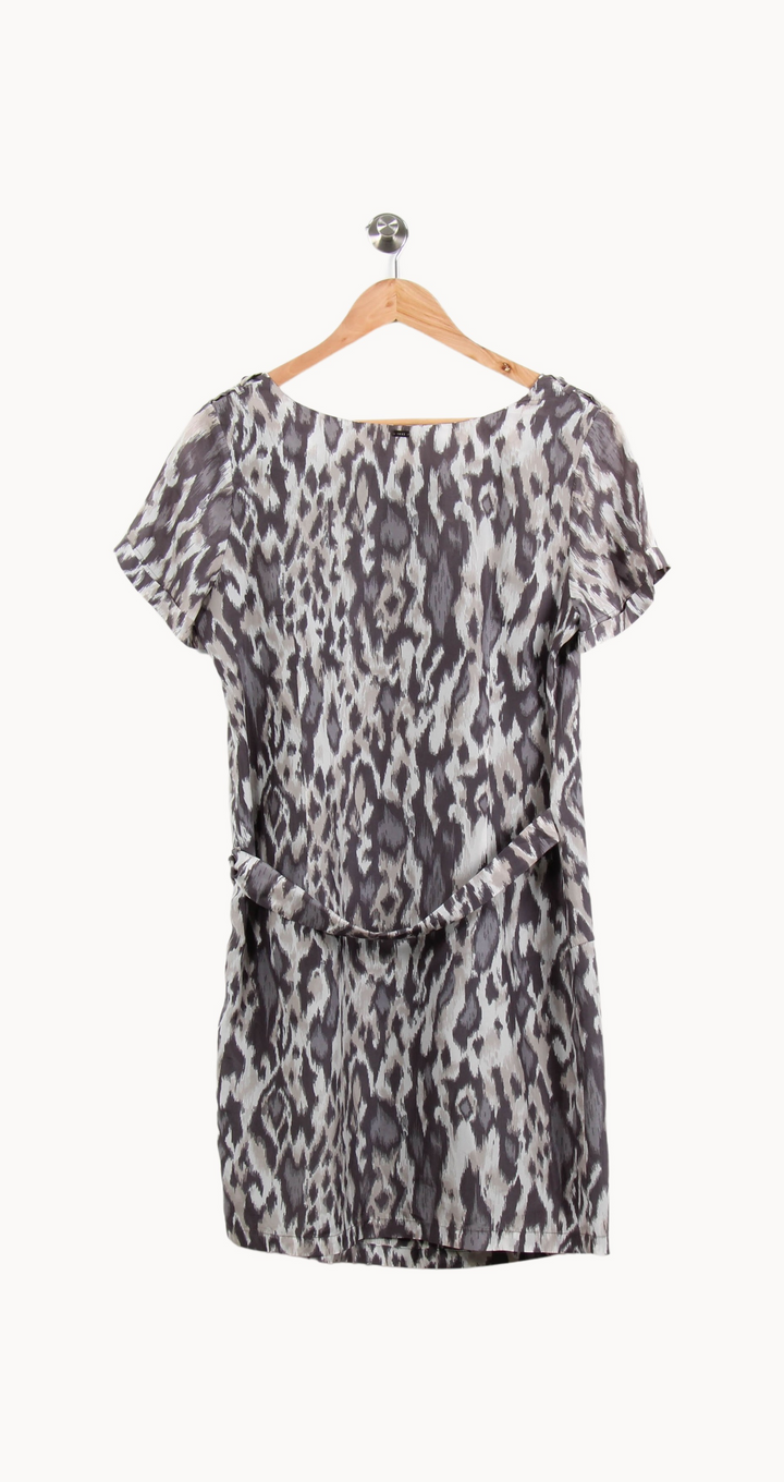 Robe Imprimée Grise et Beige - Taille L/40 de la marque IKKS | PARAD64340 - Vendu par Paradigme - Image 4