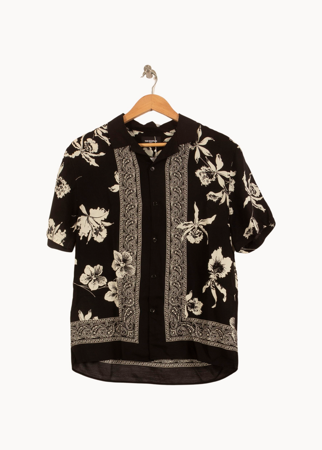 Chemise à Manches Courtes Noire et Blanche - Taille S/36 de la marque The Kooples | PARAD65095 - Vendu par Paradigme - Image 2