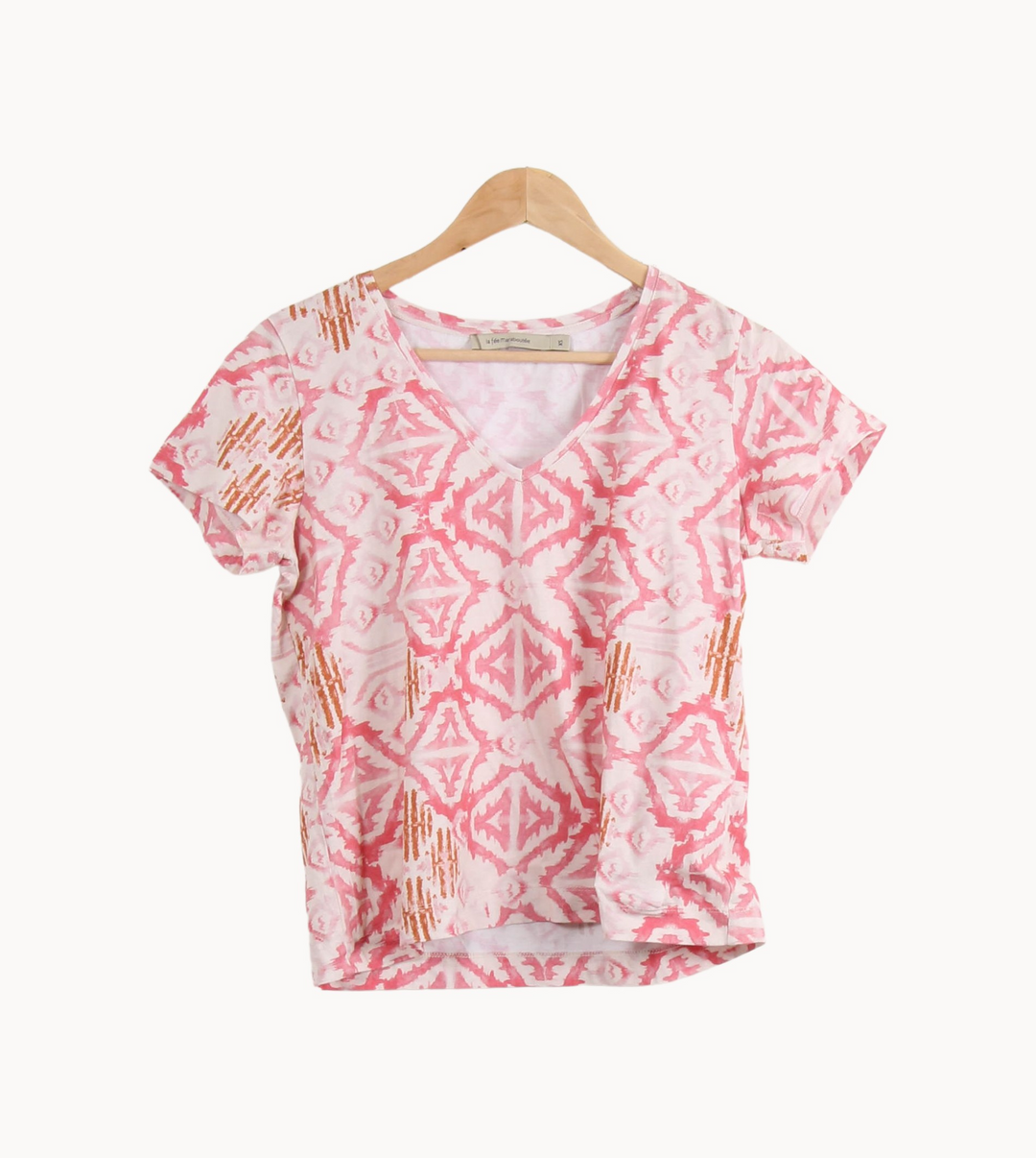 Tee-shirt Rose et Orange - Taille XS/34 de la marque La Fée Maraboutée | PARAD66506 - Vendu par Paradigme - Image 2