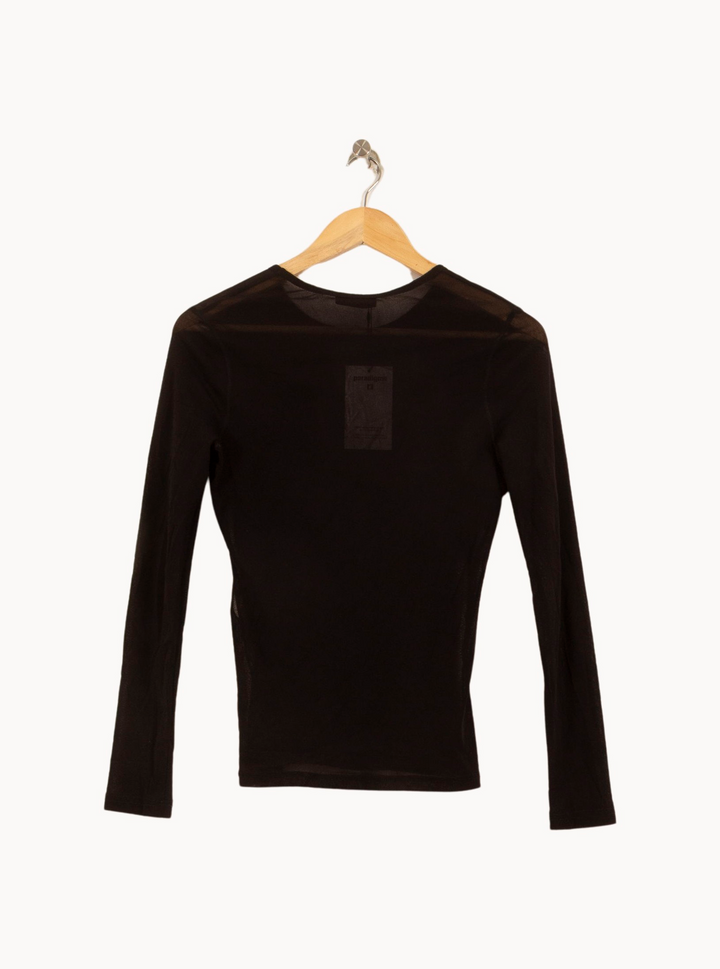 Tee-shirt Manches Longues Noir - Taille L/40 de la marque IKKS | PARAD44653 - Vendu par Paradigme - Image 4
