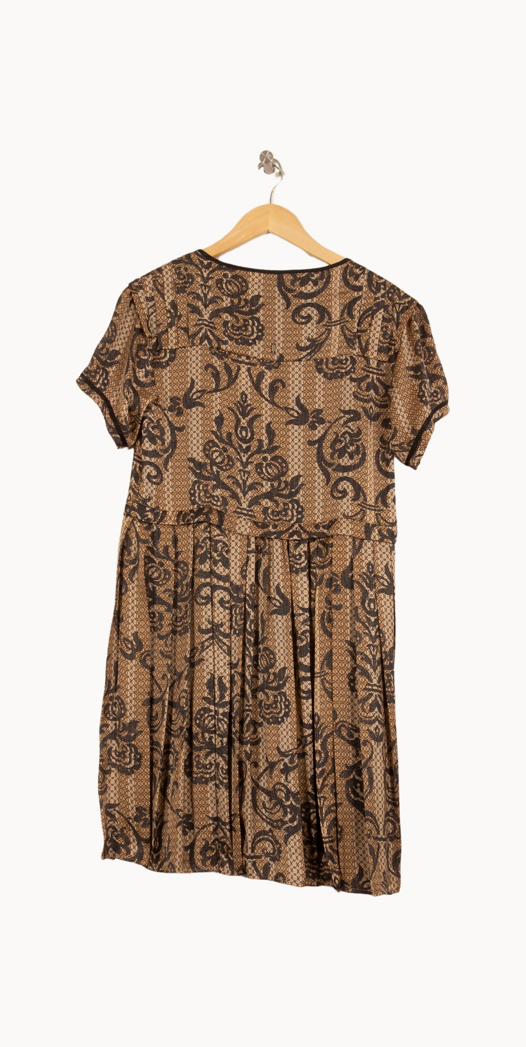 Robe Courte Marron et Noire - Taille L/40 de la marque Weekend Max Mara | PARAD62366 - Vendu par Paradigme - Image 4