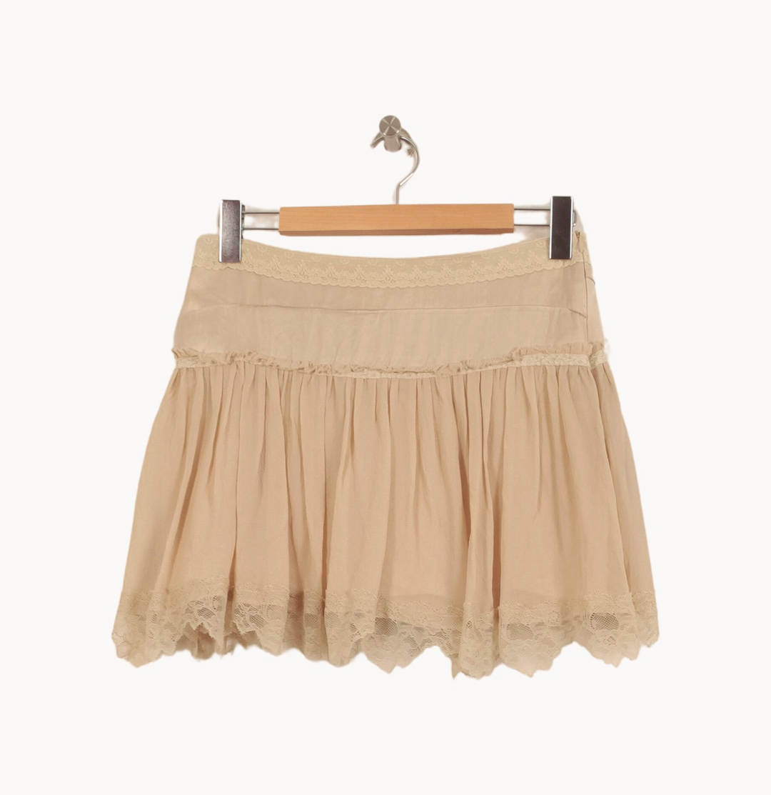 Jupe Courte Beige - Taille M/38 de la marque Sandro | PARAD63897 - Vendu par Paradigme - Image 2