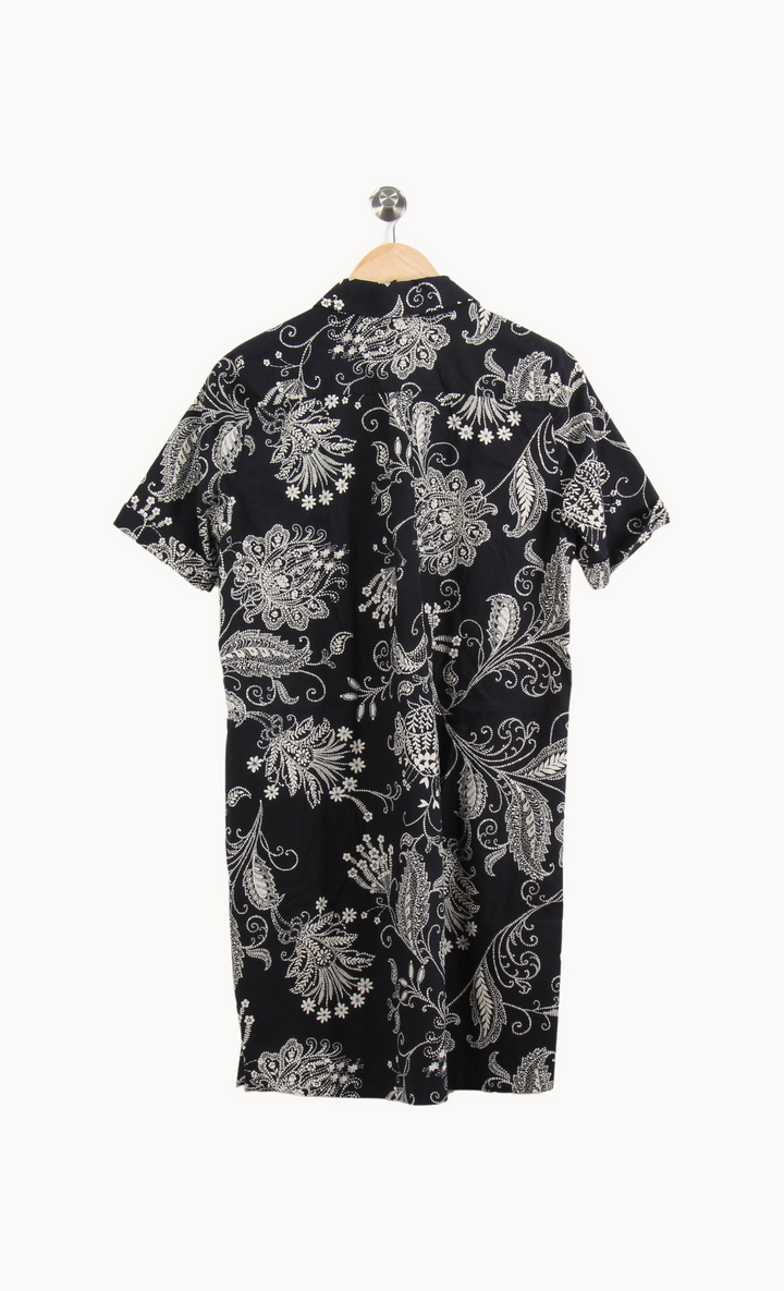 Robe Chemise Noire et Blanche - Taille M/38 de la marque La Fée Maraboutée | PARAD65327 - Vendu par Paradigme - Image 4