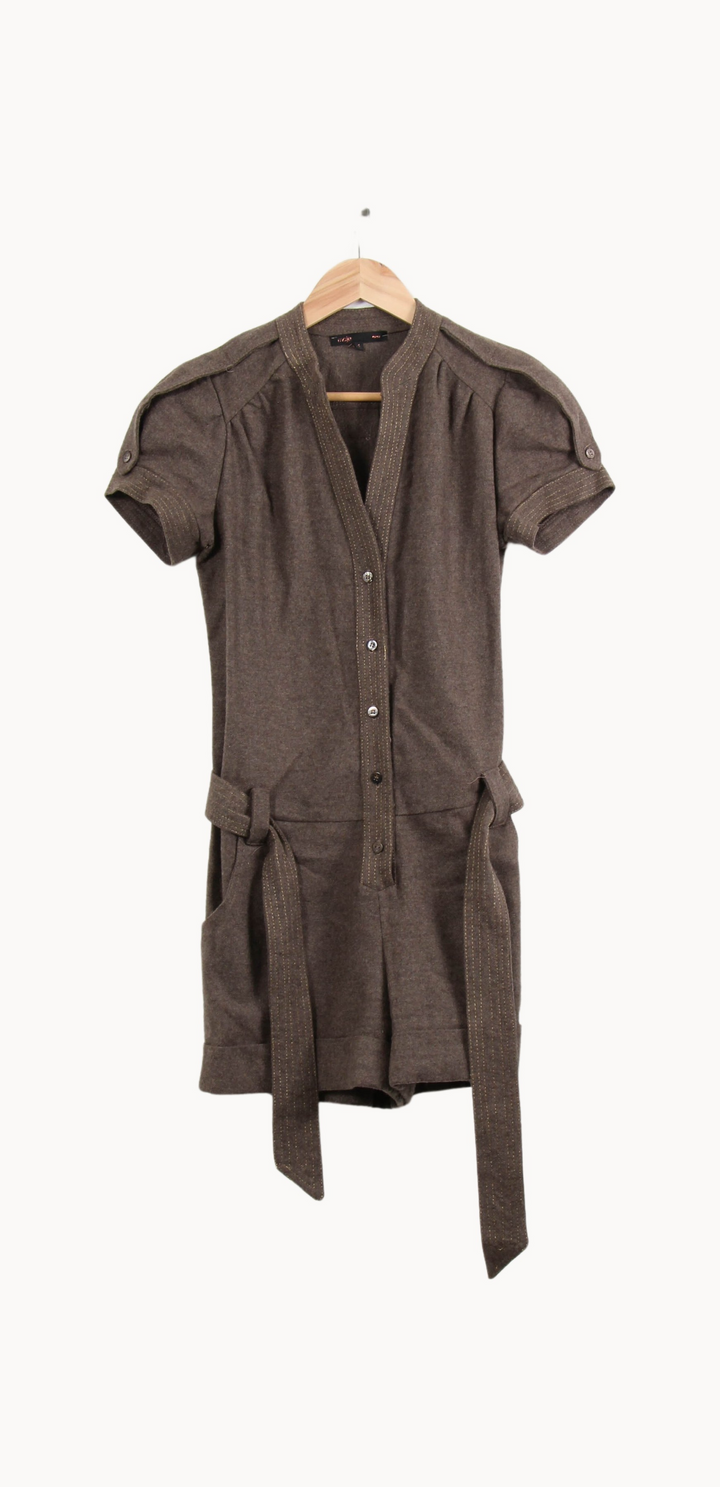 Combishort Marron - Taille S/36 de la marque Maje | PARAD64313 - Vendu par Paradigme - Image 2
