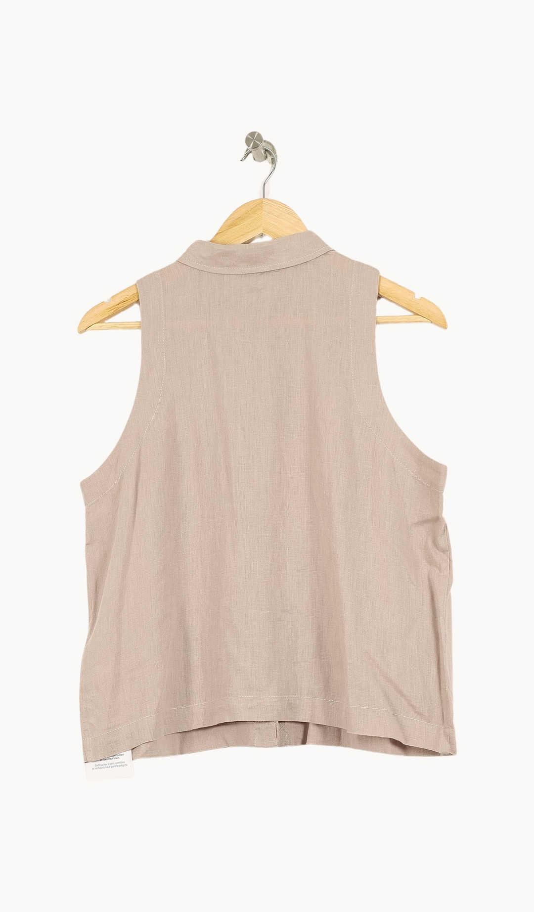 Chemisier Sans Manches Beige - Taille L/40 de la marque La Fée Maraboutée | PARAD52907 - Vendu par Paradigme - Image 4