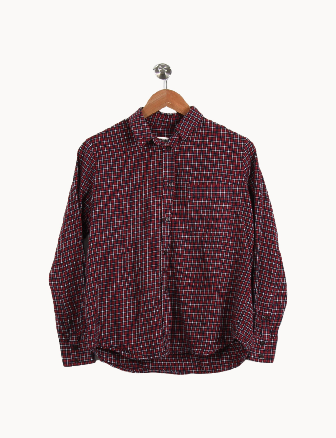 Chemise à Carreaux Rouge et Bleu - Taille M/38 de la marque Mister K | PARAD63372 - Vendu par Paradigme - Image 2